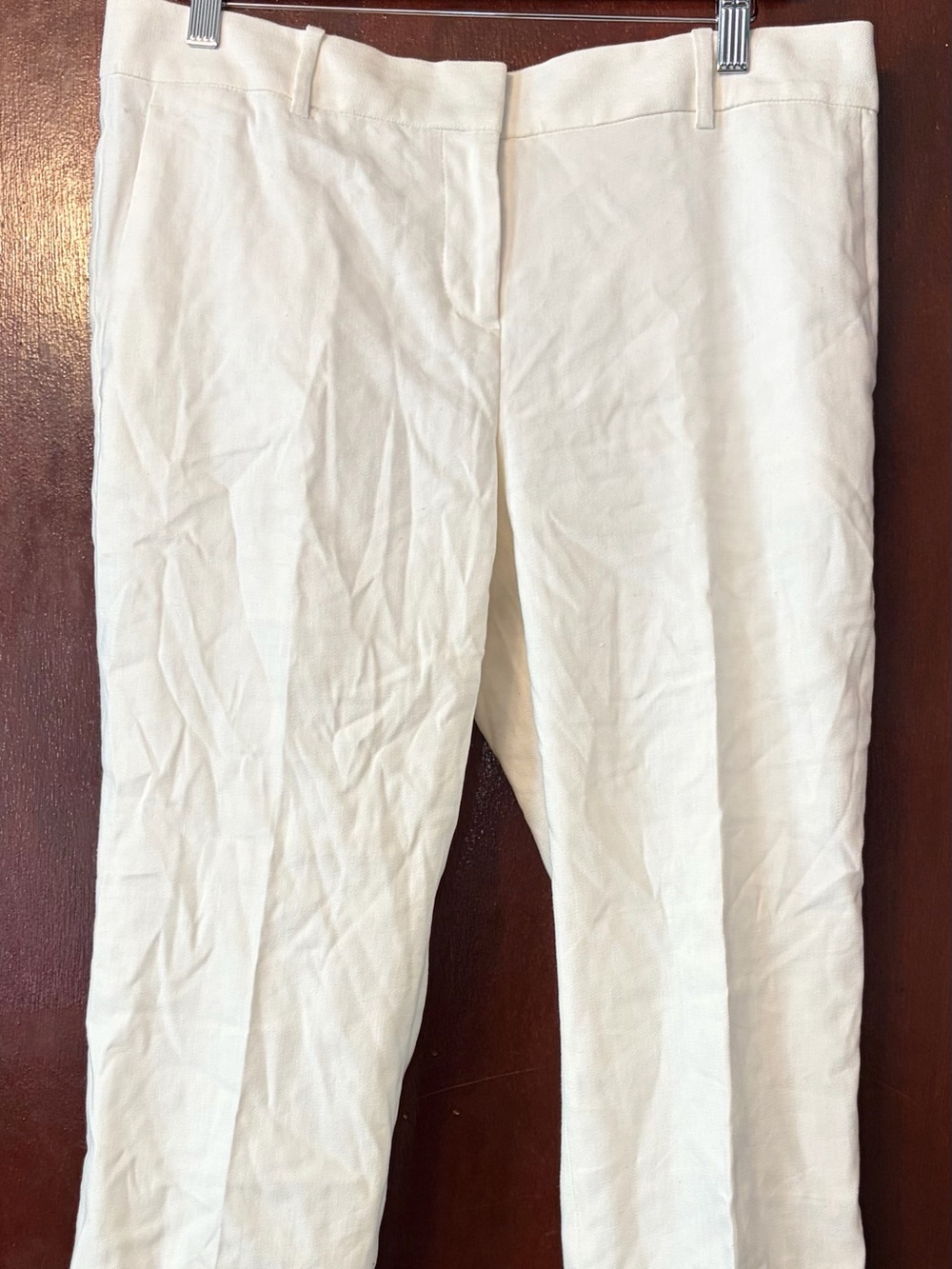 Women’s Ann TaylorCrisp Ivory Straight-Leg Pants